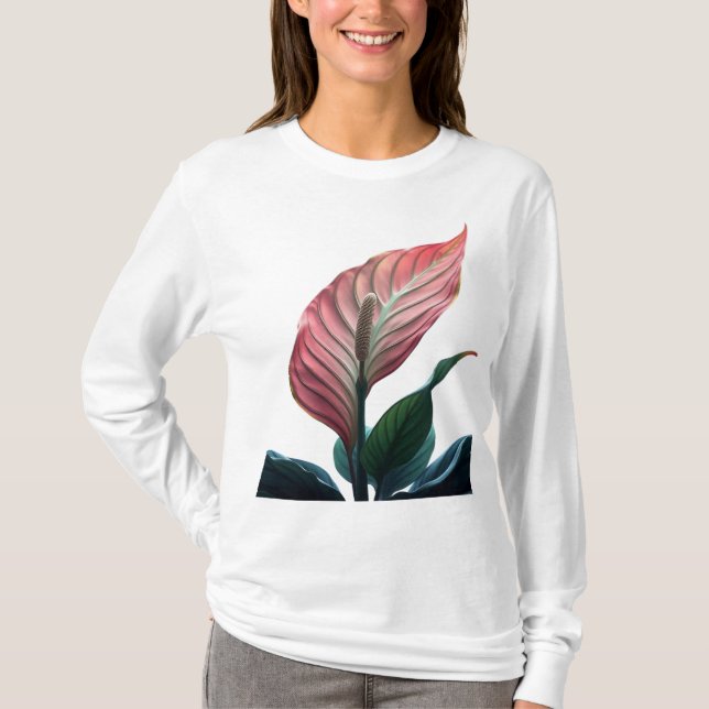 pink anthurium T-Shirt (Front)