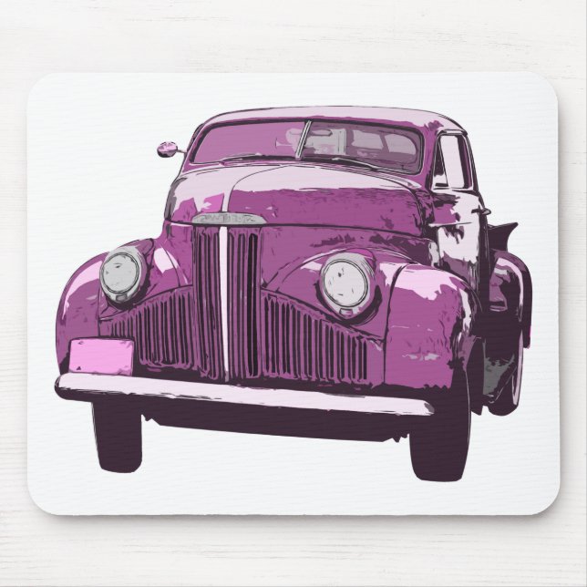 Pink antique Truck Mouse Mat (Front)