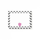 Pink Apple Black Chevron Teacher Post-it® Notes