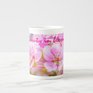 Pink Apple Blossom Bone China Mug