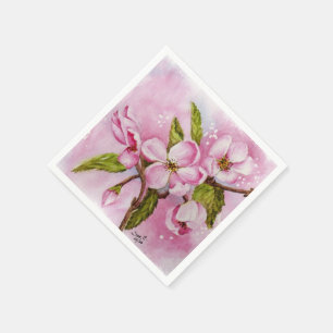 PINK APPLE BLOSSOMS PAPER NAPKINS