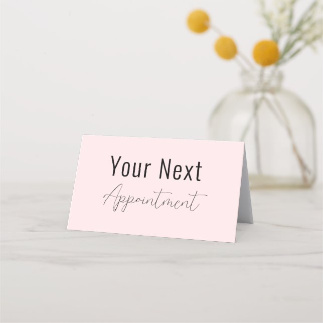 Pink Appointment Card Beauty Spa Salon (Front)