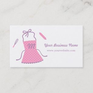 Pink Apron Chef Cooking Catering Business Cards