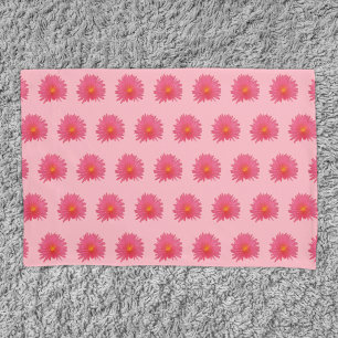Pink Aptenia Flower Seamless Pattern on Pillowcase