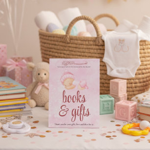 Pink Aqeeqah Baby girl books gifts Sign