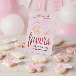 Pink Aqeeqah Baby girl Favor Sign