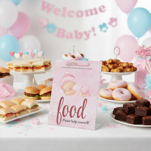 Pink Aqeeqah Baby girl Food Sign