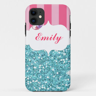 Pink & Aqua Keep Calm and Sparkle On IPhone 5 Case