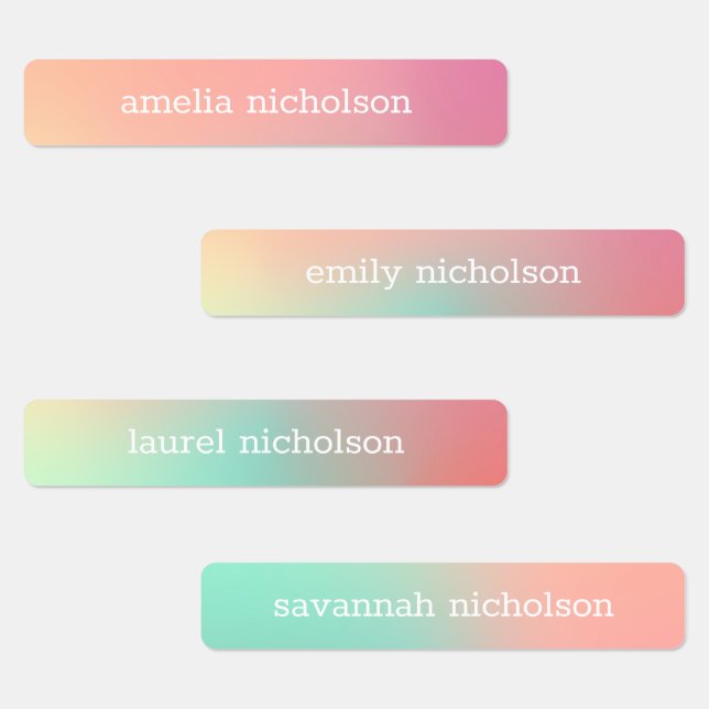 Pink Aqua Pastel Ombre Gradient Waterproof (Group)