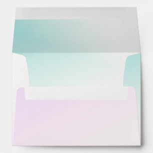 Pink Aqua Tie Dye Ombre Envelope