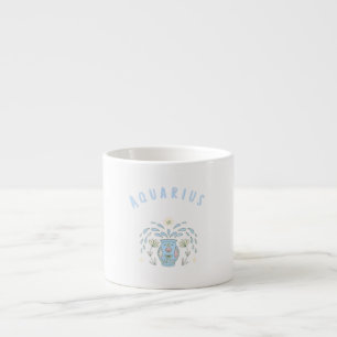 Pink Aquarius, zodiac, star sign print Espresso Cup