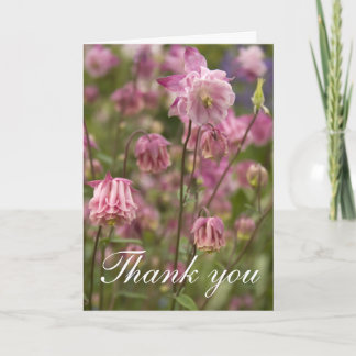 Pink aquilegia ...  thank you card