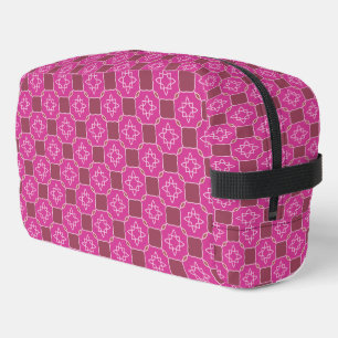 Pink Arabesque Star Floral Seamless Pattern Dopp Kit