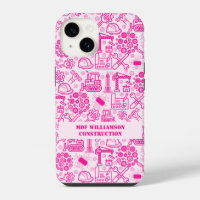 pink Architectural Blueprint Engineer Pattern
