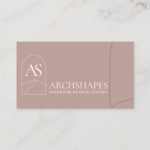 Pink Architecture Geometry Interior Design Business Card