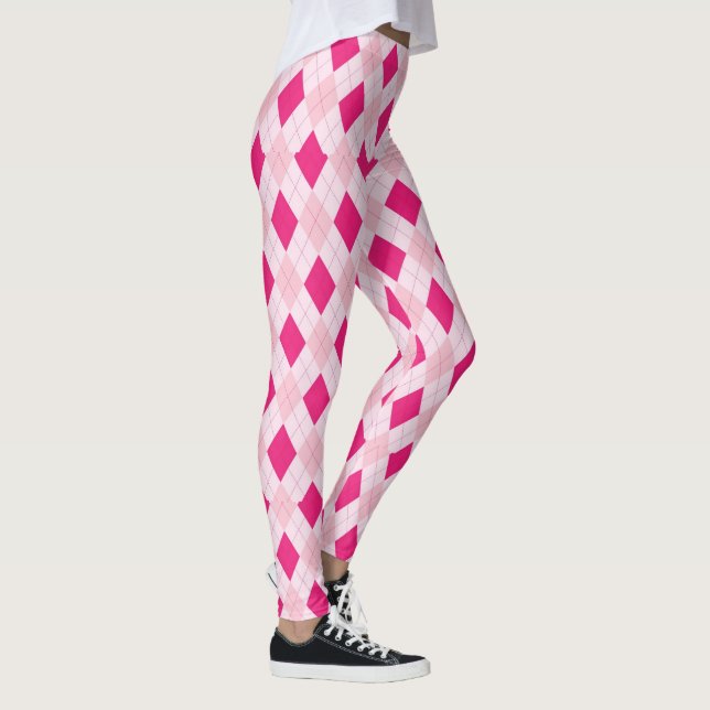 Pink Argyle Leggings (Right)