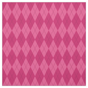 Pink Argyle Pattern Fabric