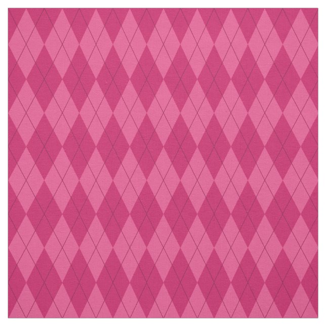 Pink Argyle Pattern Fabric (Swatch)