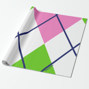 Pink Argyle Wrapping Paper
