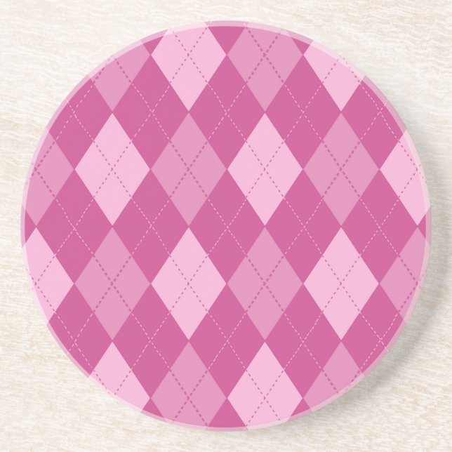 Pink Argyll Coaster (Front)