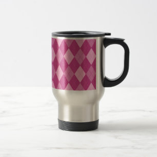 Pink Argyll Travel Mug