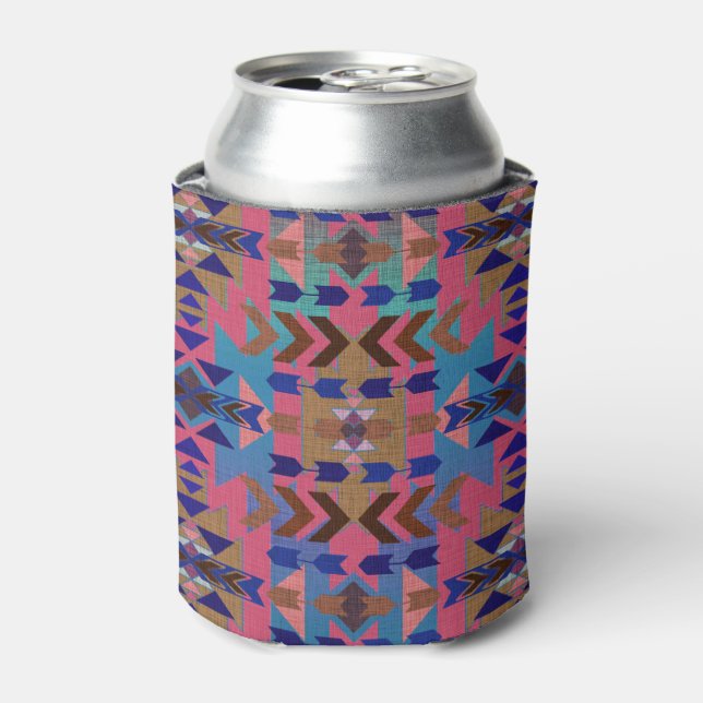 Pink Arizona Skies Southwestern Style Can Cooler (Can Front)