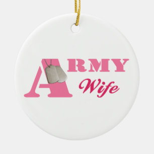 Pink Army Wife Ornament