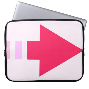 Pink Arrow Neoprene Laptop Sleeve 15 inch