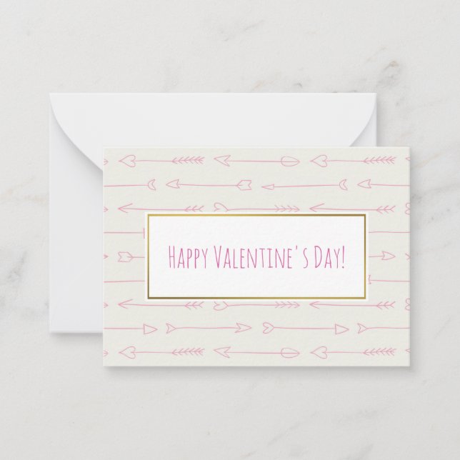 Pink Arrows Valentine Cards 100 pack (Front)