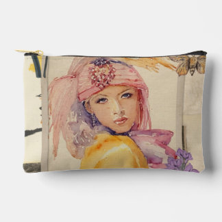 Pink Art deco accessories bag