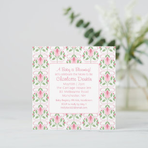 Pink Art Deco Baby Shower Invitation