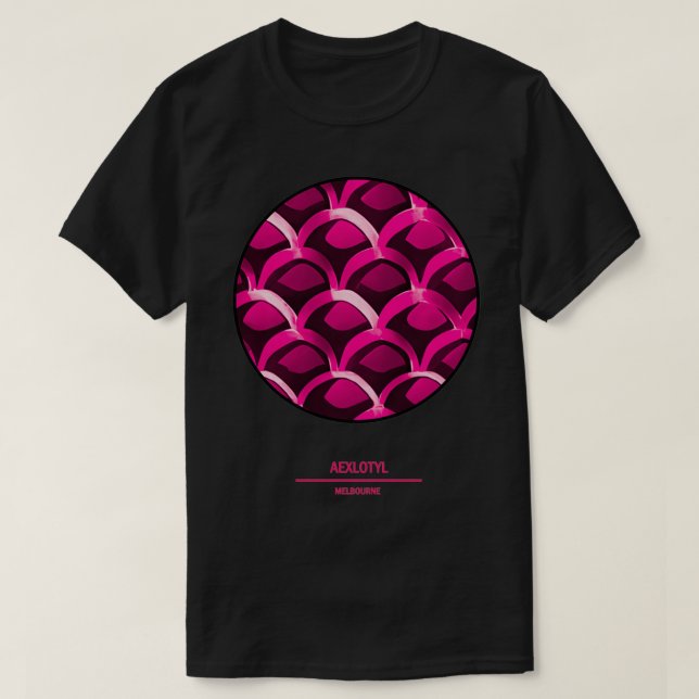 Pink Art Deco Scales Pattern T-Shirt (Design Front)