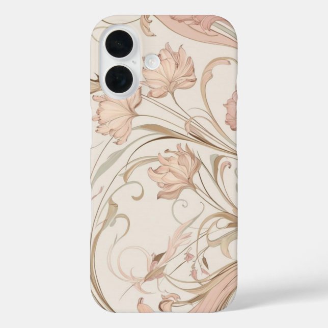 Pink Art Nouveau Mobile Cover (Back)