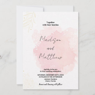 Pink Art Wedding Invitations