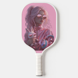 Pink Artistic Pickleball Paddle – Sporty & Stylish