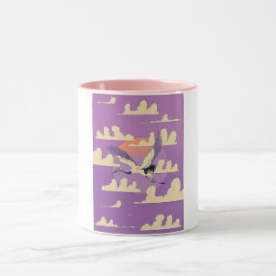 Pink Asian Crane Bird Mug