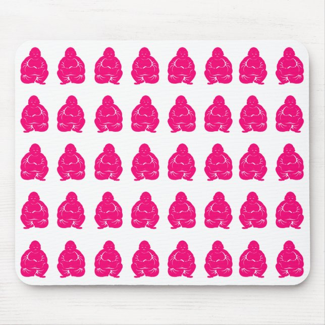 Pink Asian Moods Buddha Boys Mouse Mat (Front)