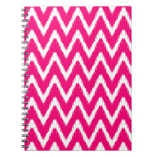 Pink Asian Moods Ikat Chevrons Notebook