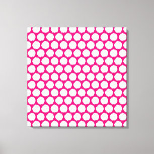 Pink Asian Moods Ikat Dots Canvas Print