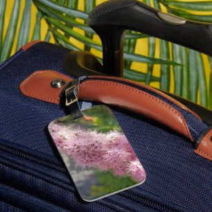 Pink Astilbe Flower Floral Luggage Tag for Garden