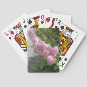 Pink Astilbe Flower Floral Playing Cards for Garde