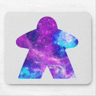 Pink Astral Sky Meeple Mouse Mat