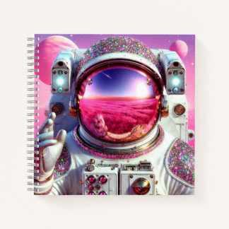 Pink Astronaut Notebook. Notebook