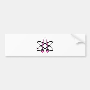 Pink Atheist Symbol Bumper Sticker