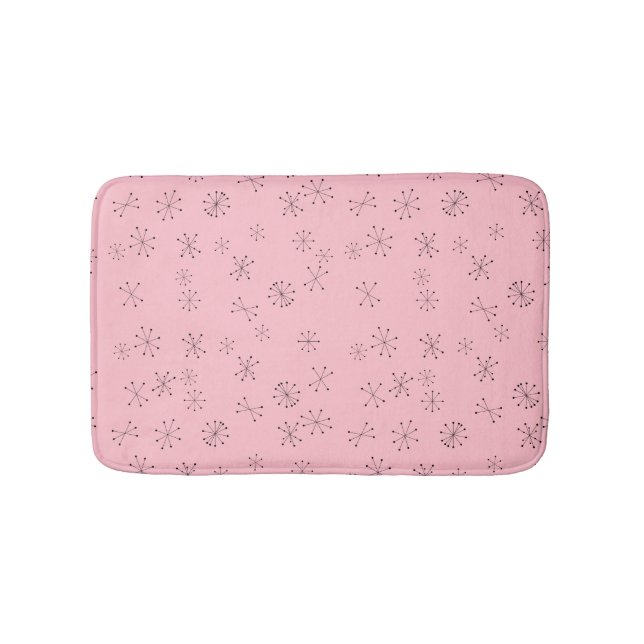 Pink Atomic Age Bath Mat (Front)