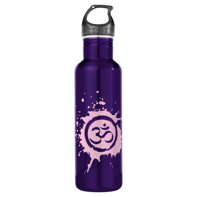Pink Aum Organic Planet Custom 710 Ml Water Bottle (Front)