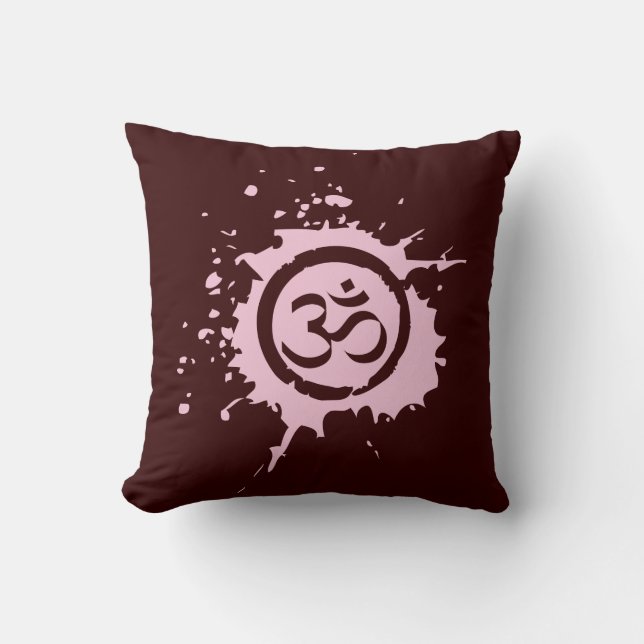 Pink Aum Organic Planet Custom Cotton Pillows (Front)