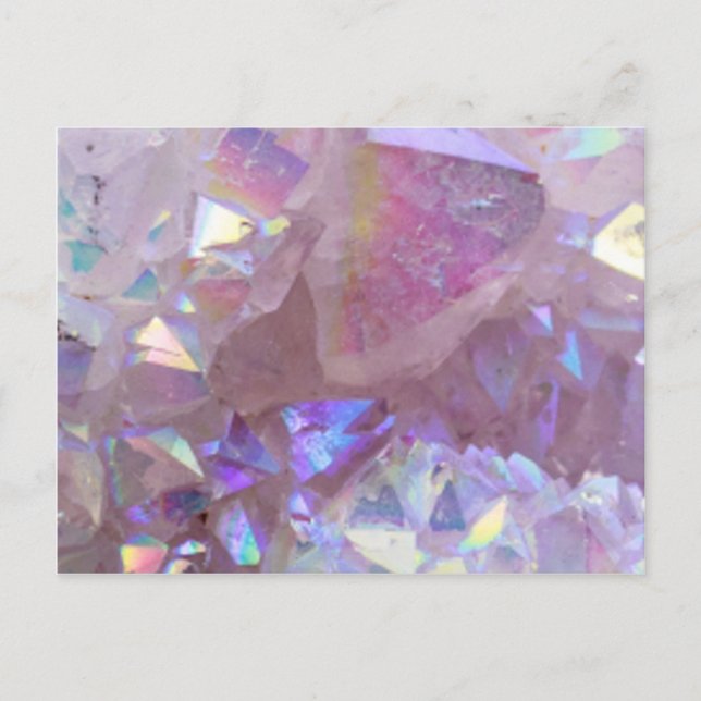 Pink Aura Crystals Postcard (Front)