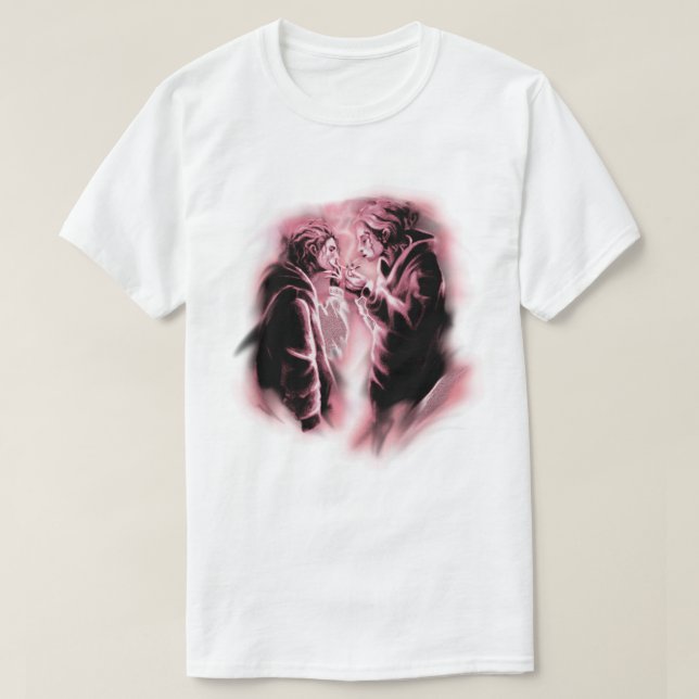 Pink Aura Smoke Aesthetic Anime Boys T-Shirt (Design Front)