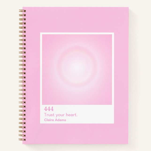 Pink Aura Swatch Angel Number Notebook (Front)